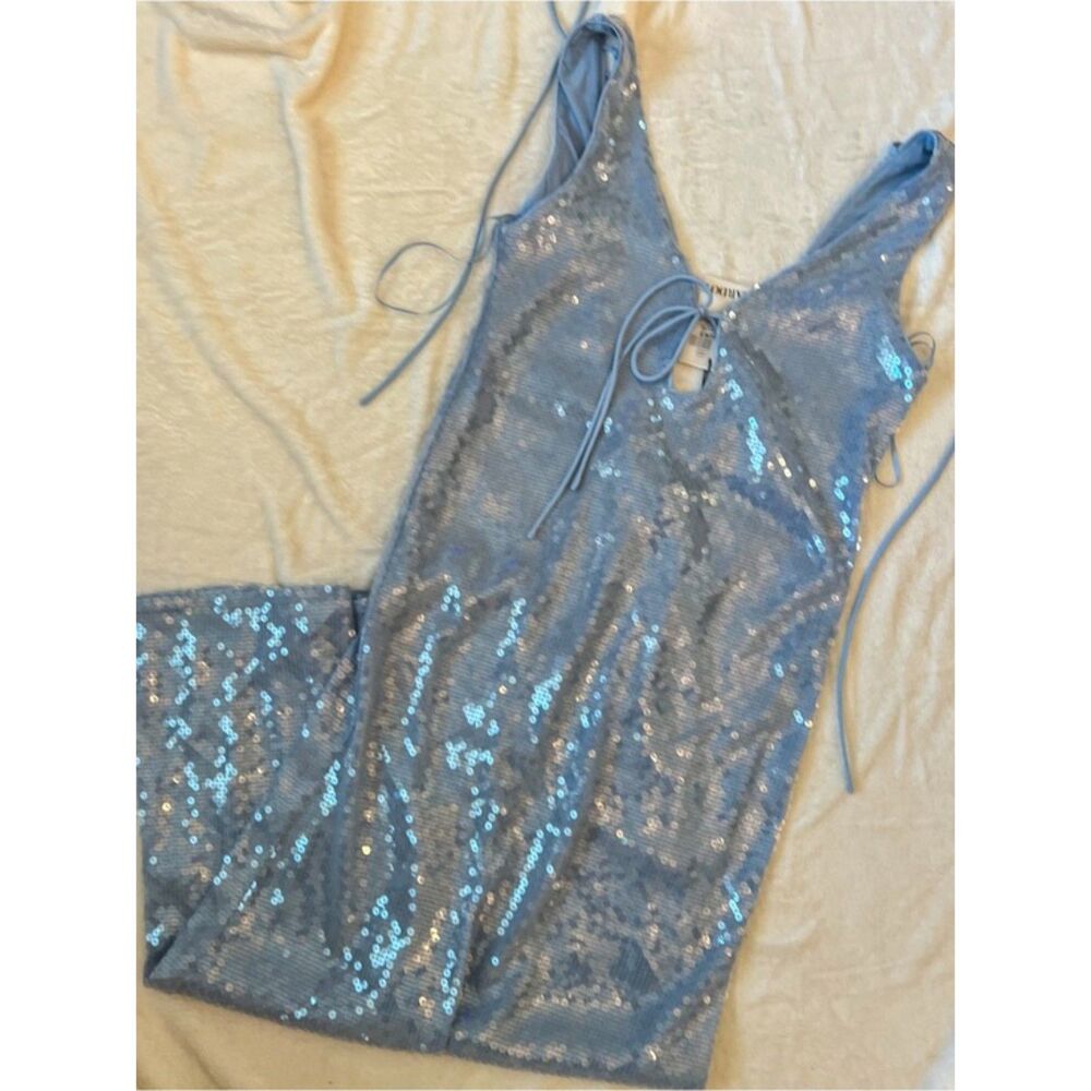 Bardot Light Blue Sequin Midi Dress
